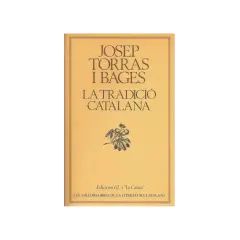 Portada del llibre "La tradició catalana" de Josep Torras i Bages, amb un dibuix d'una branca de cirerer.